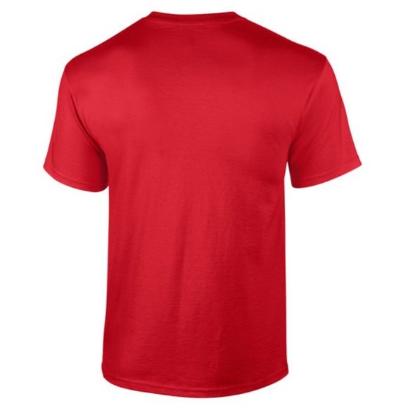 🆕 GILDAN ADULT ULTRA COTTON ROUND-NECK SHORT SLEEVE T-SHIRT - RED - MEN - Picture 2 of 4